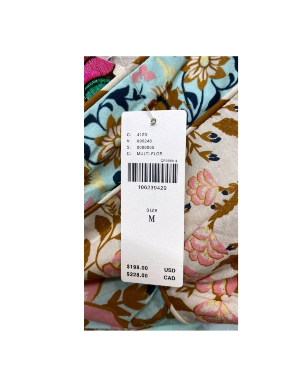Farm Rio x Anthropologie Womens Drop Waist Floral Midi Skirt Size M Pastel Multi - Picture 4 of 6